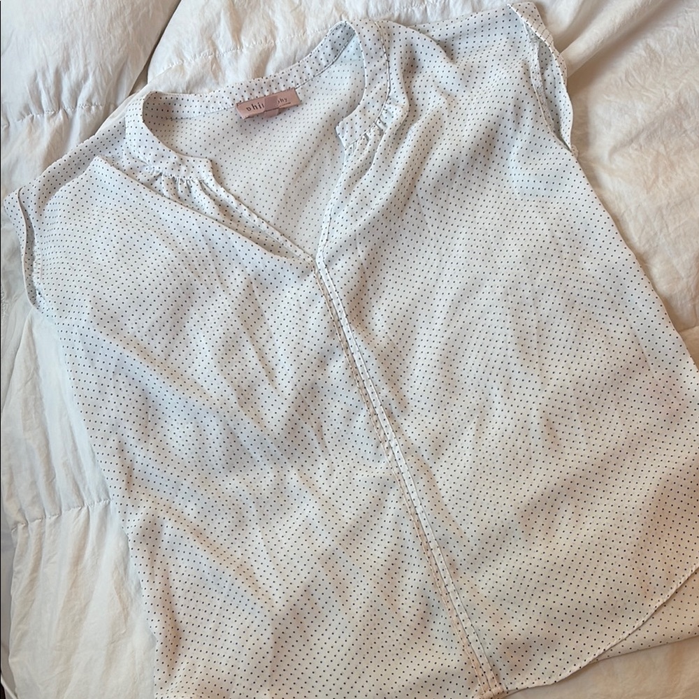 PHILOSOPHY White Polka Dot Blouse
